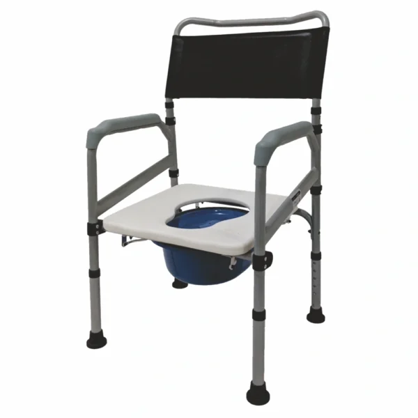 STEEL FOLDING COMMODE CHAIR