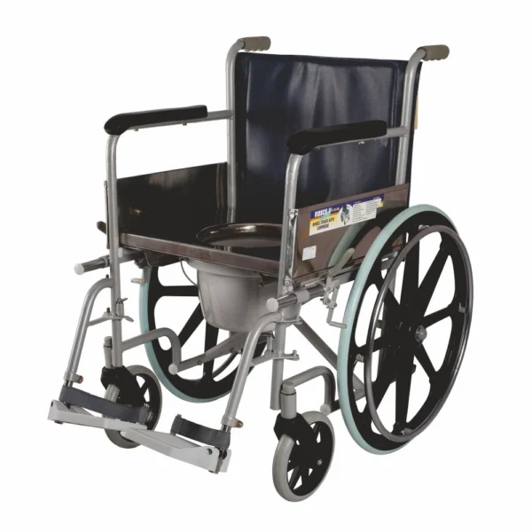 WHEEL CHAIR WITH COMMODE